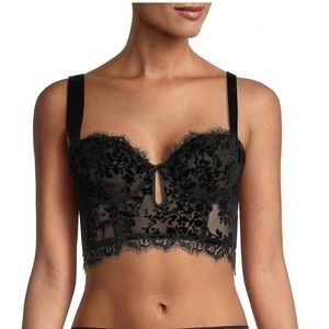 Free People Fringed Lace Longline Bra Top